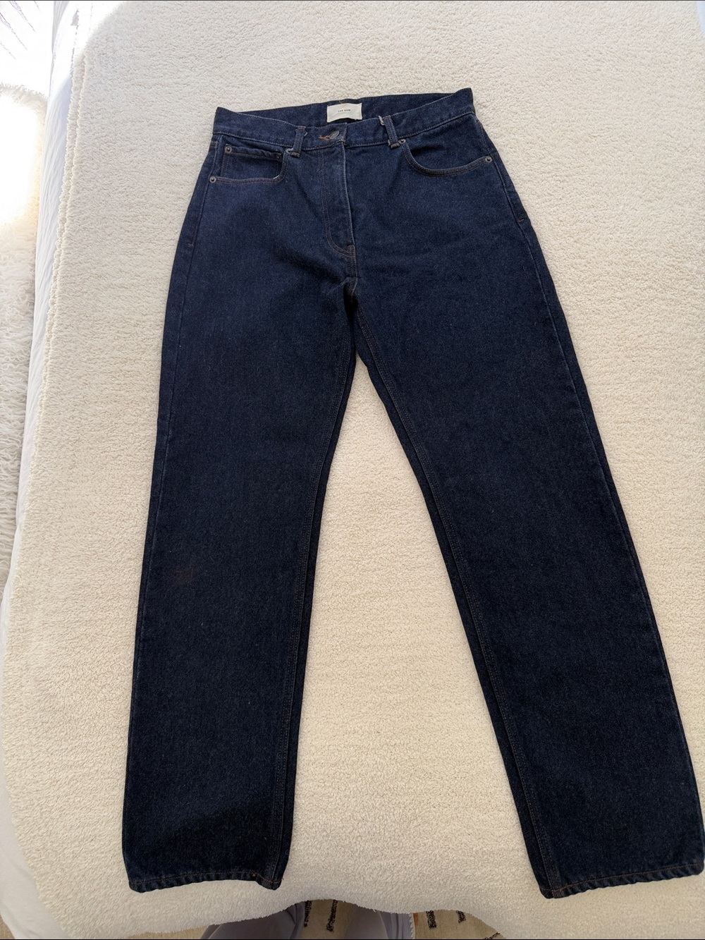 The Row Dark Navy Straight-Leg Jeans